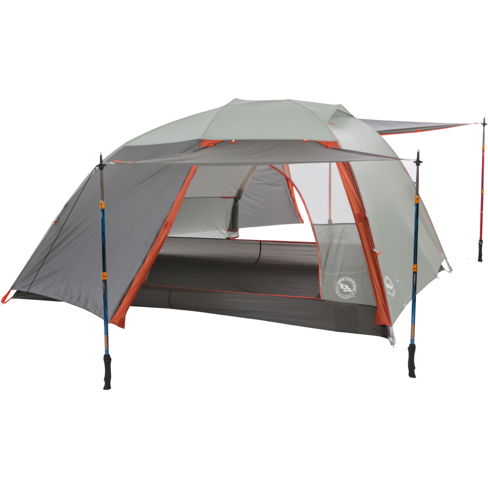 Silver / Gray - Tenda de ploaie cu ambele marchize montate