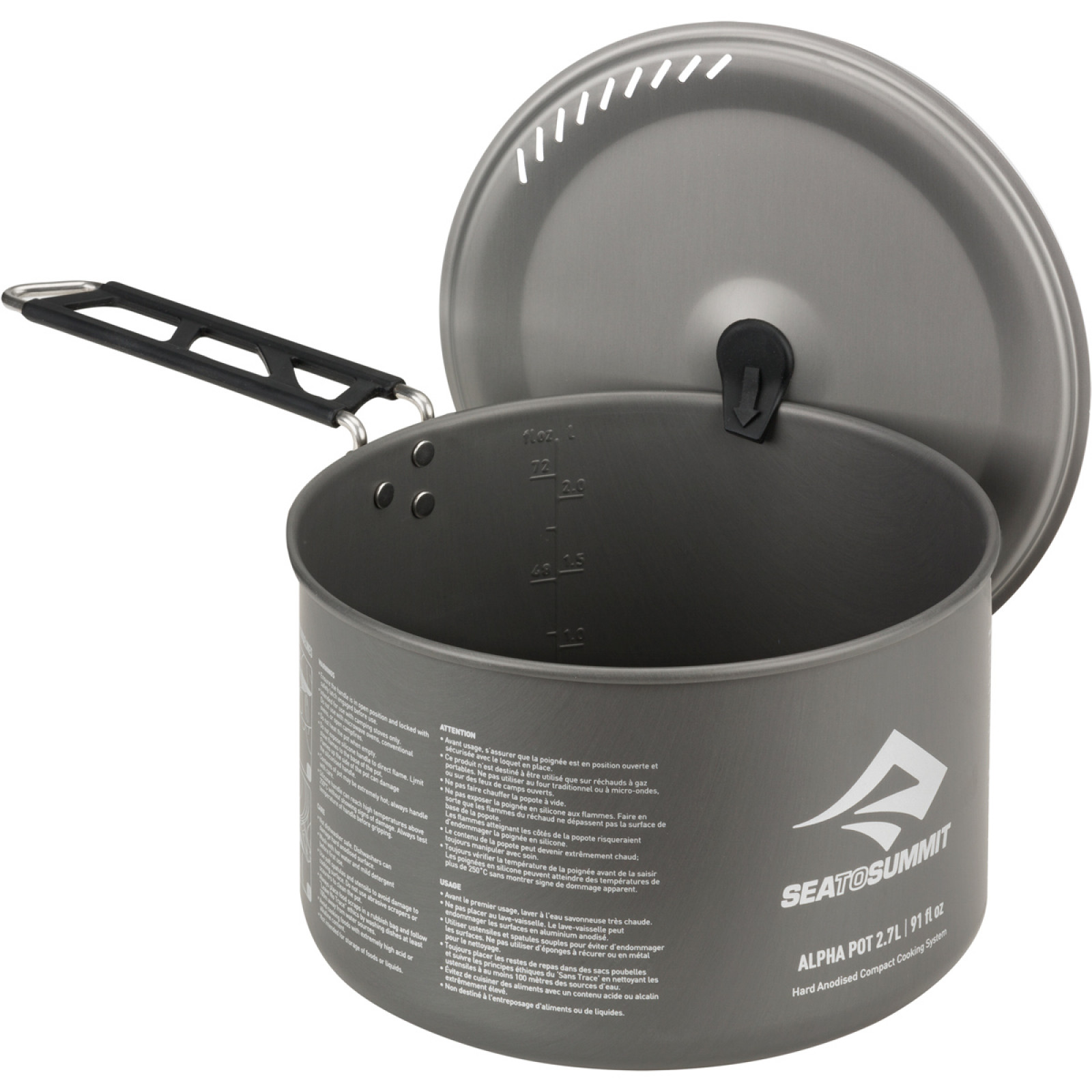 Gray - Vas de 2.7L cu capacul deschis