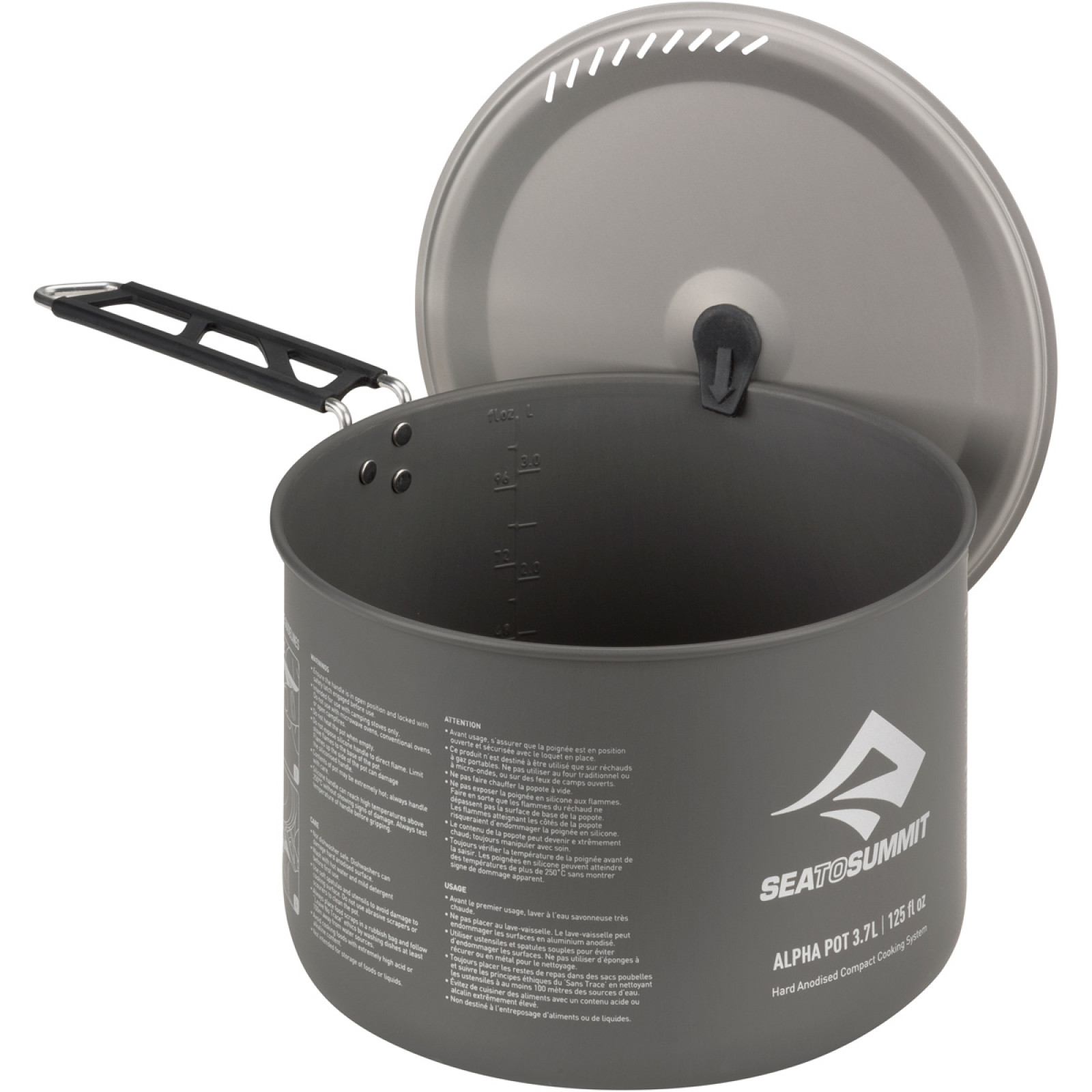 Gray - Vas de 2.7L cu capacul deschis