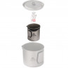Mod de impachetare - Cana, vas MSR Titan Kettle 900 ml, arzator MSR PocketRocket 2